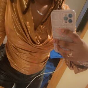 Fashion Nova Metallic Top